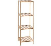 - Etagère salle de bain ajustable en bambou - 35 x H. 111,5 cm - Marron