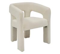 Atmosphera - Fauteuil Amos Blanc l63xp57xh75cm