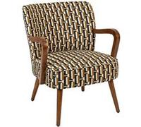 Fauteuil Chiara beige et noir - Atmosphera Créateur d'intérieur