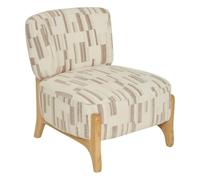 Fauteuil Chenille à Motifs "Calix" 72cm Blanc