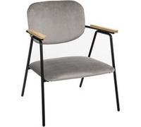 Atmosphera - Fauteuil design en velours Dyer - Gris - Dyer Gris G
