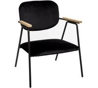 Fauteuil Design En Velours Dyer - Noir Noir