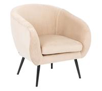 Atmosphera - Fauteuil en velours SOLARO - Beige - SOLARO G