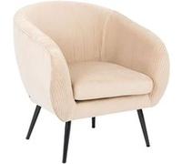 Atmosphera - Fauteuil en velours SOLARO - Beige - SOLARO G