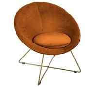 Atmosphera - Fauteuil Evan Ambre en Velours
