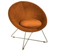 Atmosphera - Fauteuil Evan Ambre en Velours
