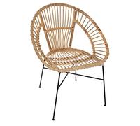 Atmosphera - Fauteuil Keko en métal et rotin