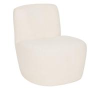 Atmosphera Fauteuil Leone en bouclette Blanc