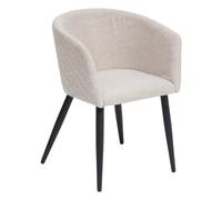 Fauteuil De Diner En Velours Marlo Beige - Atmosphera