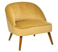 Atmosphera - Fauteuil Naova - Jaune - Velours