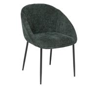 Atmosphera - Fauteuil Seliso Vert Cèdre, L 60 x P 57 x H 81 cm, Tissu Surpiqué et Acier - pour Salon, Salle à Manger