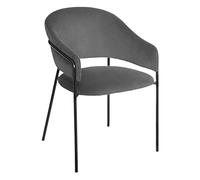 Atmosphera - Fauteuil Siron - Velours - Gris