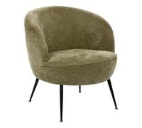 Atmosphera - Fauteuil tildae en Tissu Vert l69xl63xh71 cm