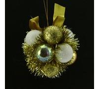 Atmosphera - Fleur de Noël - Blanc et or Blanc G