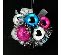Atmosphera - Fleur de Noël - Turquoise, fuchsia et noir Multicolore G