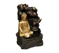 Créateur d'intérieur - Fontaine & Bouddha Déco "Kalyani" 39cm Noir & Or