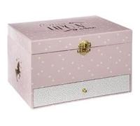 - Boite à Bijoux Musicale Licorne 21cm Rose