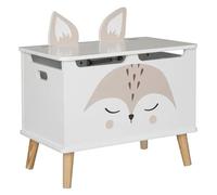 Atmosphera for Kids - Coffre à Jouets Enfant "Renard" 54cm Blanc