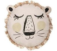 Atmosphera for Kids - Coussin Déco "Lion Franges" 44cm Naturel Beige G