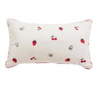 Atmosphera for Kids - Coussin Enfant Bouclette "Fruity" 30x50cm Blanc Blanc