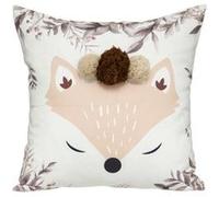 - Coussin Enfant Renard Pompons 39x39cm Multicolore