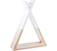 Atmosphera for Kids - Etagère en Bois "Tipi" 39cm Naturel & Blanc Blanc G