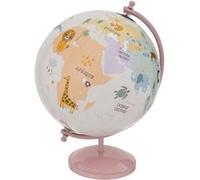 Atmosphera Globe enfant D.20 cm base métal rose