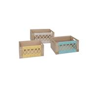 Atmosphera for Kids - Lot de 3 Cagettes Macramés "Australie" 36cm Beige