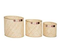 Atmosphera for Kids - Lot de 3 Paniers Enfant "Campagne" 38cm Beige Beige