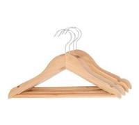 Atmosphera Lot de 4 Cintres Enfant Bois 30 cm Naturel
