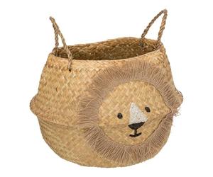 Atmosphera for Kids - Panier de Rangement Déco Lion 40cm Naturel