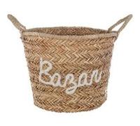 Atmosphera Panier en osier D41 cm Blanc