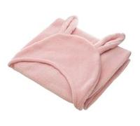 plaid oreilles 100x100 - rose - style enfant Rose