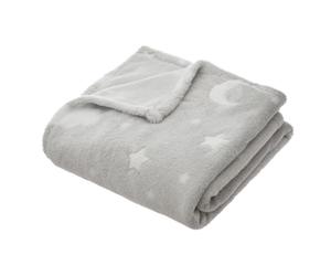 Atmosphera for Kids - Plaid Phosphorescent Enfant "Reka" 125x150cm Gris