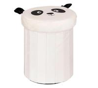 Atmosphera for Kids - Pouf Coffre Pliable Panda 36cm Blanc