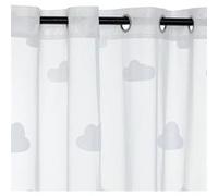 Atmosphera Voilage Enfant Motif Nuage Blanc 140 x 240 cm Tamisant à œillets