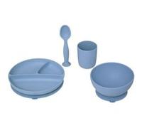 Atmosphera for Kids - Set Repas Enfant "Silicone" 17cm Bleu Bleu G