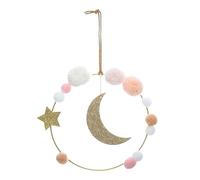 Atmosphera for Kids - Suspension Enfant Lune & Pompons 29cm Multicolore