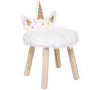 - Tabouret Enfant "Licorne" 40cm Blanc