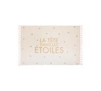 Atmosphera for Kids - Tapis Déco à Franges "Etoilés" 60x90cm Or