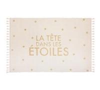 Atmosphera for Kids - Tapis Déco à Franges "Etoilés" 60x90cm Or G