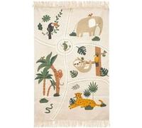 Atmosphera for Kids - Tapis Enfant "Carte Jungle" 100x150cm Multicolore Multicolore G