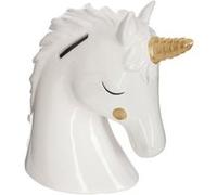 - Tirelire Déco "Licorne" 18cm Blanc