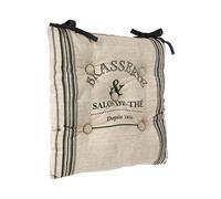 Atmosphera Galette de Chaise Bistrot - 40 x 40 cm - Gris
