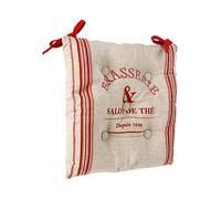 Atmosphera Galette de Chaise Bistrot - 40 x 40 cm - Rouge