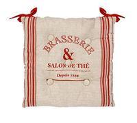 Atmosphera - Galette de Chaise Bistrot - Coton - 40x40 cm - Rouge