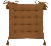 - Galette de chaise rectangulaire Tampa - 38 x 38 cm - Cannelle