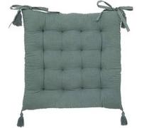 Atmosphera - Galette de chaise rectangulaire Tampa - 38 x 38 cm - Céladon