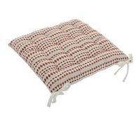 - Galette de chaise rectangulaire Tavares - 38 x 38 cm - Terracotta