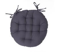 Atmosphera Galette de Chaise Ronde Alix - Diam. 38 cm - Gris foncé